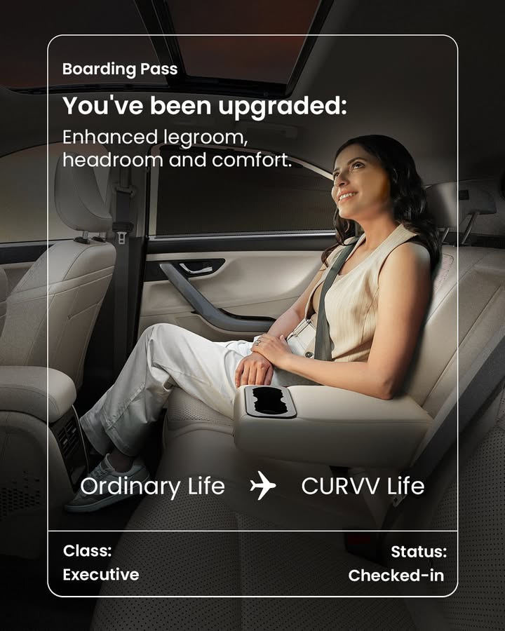 Comfort, taken to new heights. TataCURVV CURVVExecutive CURVV SUVCoupe TataMotors