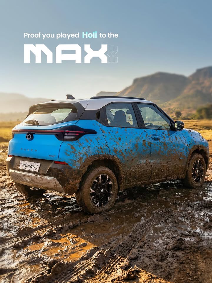 Holi the PUNCH way Holi was never meant to be spotless, it was meant to be Commanded CommandMax HappyHoli TataMotors ...