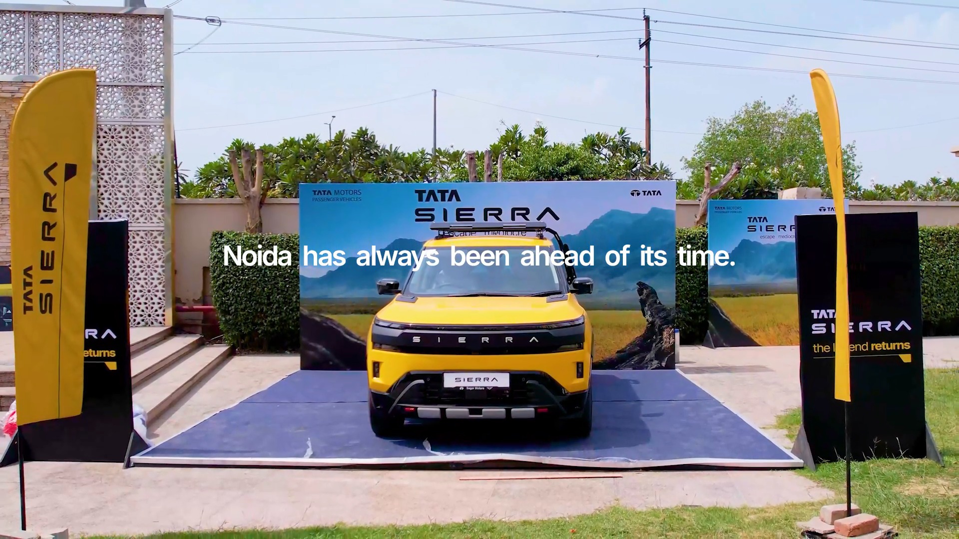 Noida s newest landmark 121 Sierras on the move Sierra TataSierra EscapeMediocre