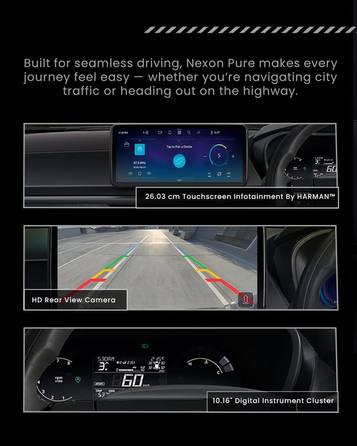 Experience more comfort and connective with Nexon Pure. NexonSmart TataNexon TataMotorsPassengerVehicles