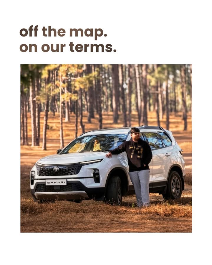 Sagar and his Safari, leaving their mark on every trail. TataSafari Safari TataMotorsMoments TataMotorsPassengerVehicles