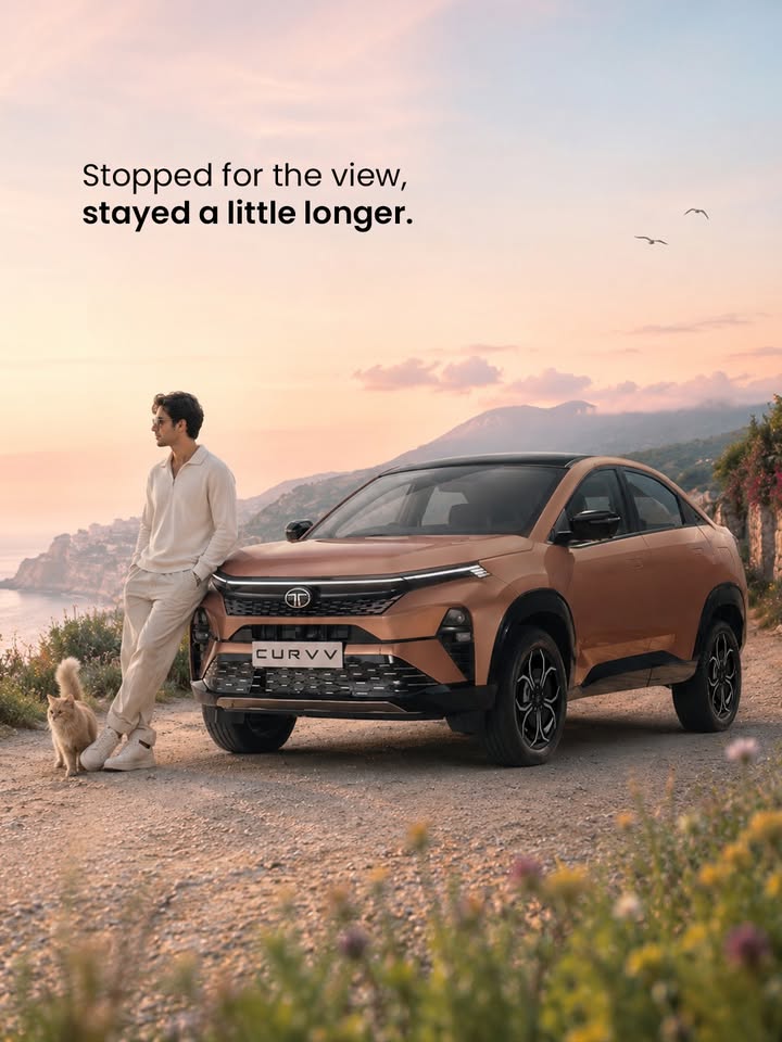 You TakeTheCURVV, and the view takes it from there. CURVVExecutive TataCURVV CURVV SUVCoupe TataMotors