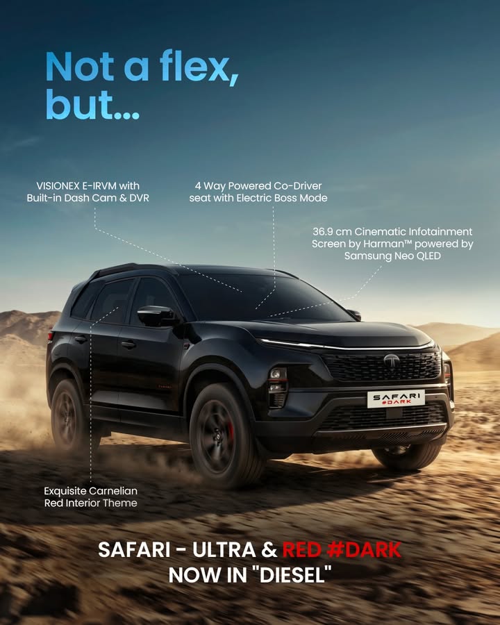The cabin kept adding unmissable reasons to stay in. Safari ULTRA Red DARK, now available in Diesel