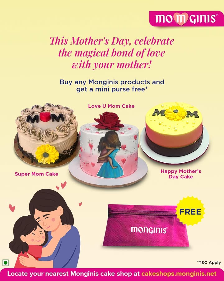 This Mothers Day, celebrate the magical bond of love with something truly sweet Surprise Mom with a heartfelt Monginis cake from our Love U Mom Cake to the adorable Super Mom and Happy Mothers Day Cake This Mothers Day, celebrate the magical bond of love with something truly sweet Surprise Mom with a heartfelt Mongin...