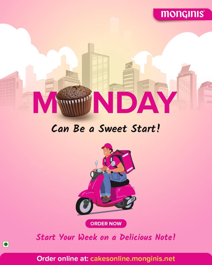 Who said Mondays have to be boring Not when youve got Monginis Start your week with a bite of happiness be it a cupcake or slice of cake Drop a if you agree that sweetness makes everything better Who said Mondays have to be boring Not when youve got Monginis Start your week with a bite of happiness be it a cupc...