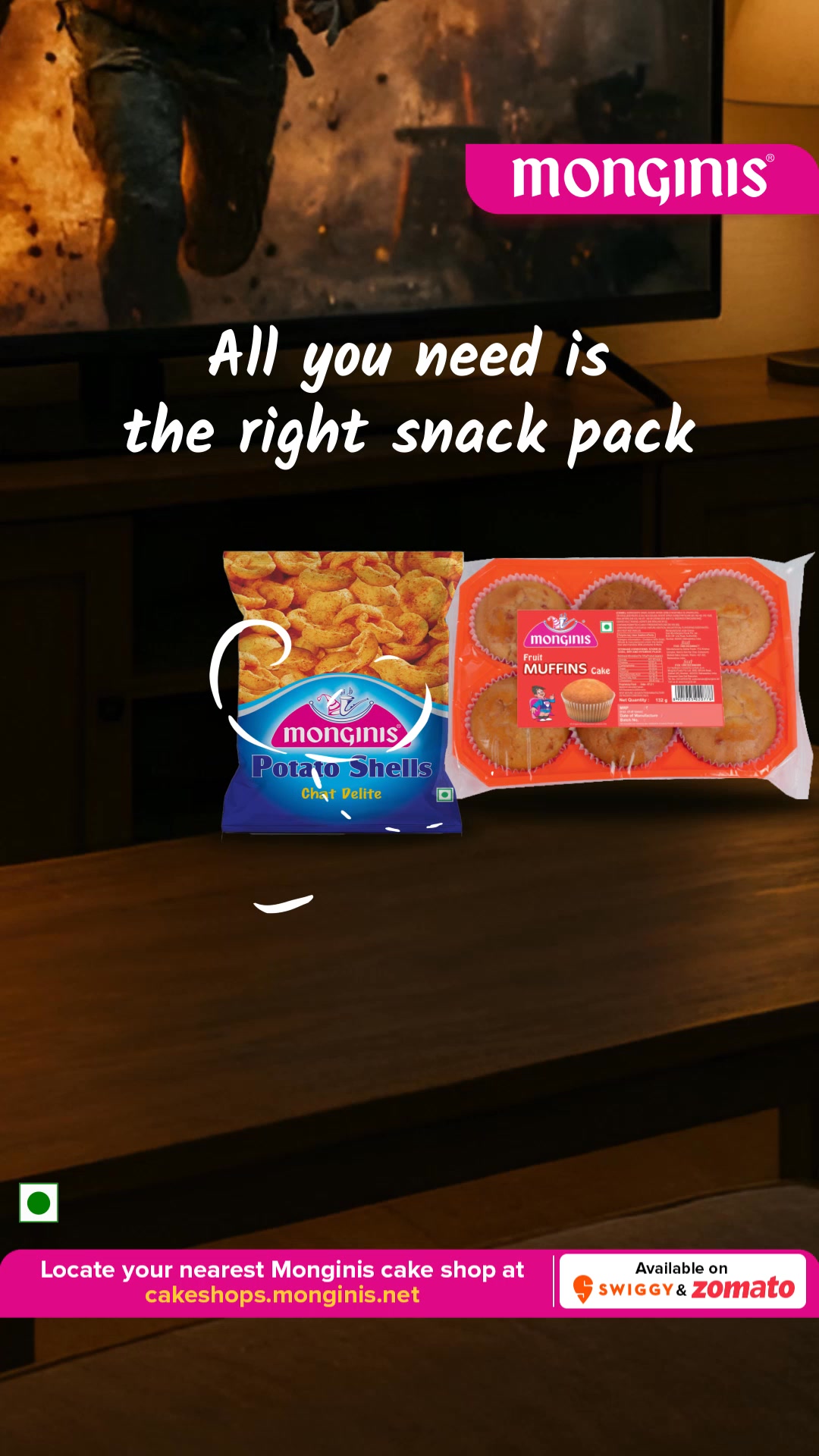 Cloudy skies, your fave playlist, and Monginis packed snacks thats a whole vibe From crunchy wafers to soft muffi...