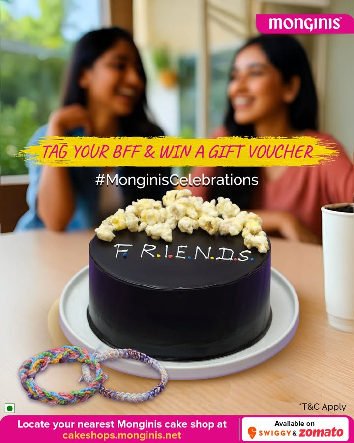  CONTEST ALERT This Friendship Day, Monginis is celebrating sweet bonds and unforgettable memories with a contest...