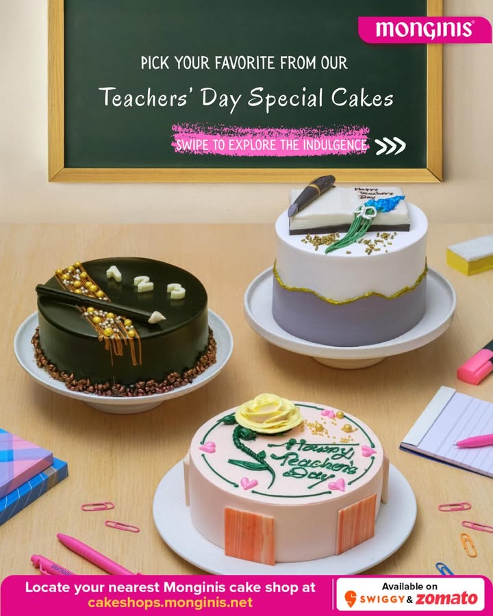 This Teachers Day, celebrate the ones who inspire us with sweetness and love Monginis brings you newly launched specia...