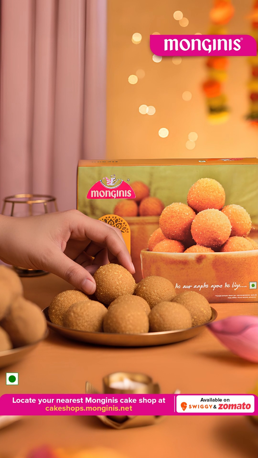 This Diwali, every sweet tells a story of love togetherness. Celebrate with Monginis Besan Ladoo, Panjiri Ladoo, Kaju Barfi Soan Papdi the perfect gift for your loved ones. Order now cakeshop.monginis This Diwali, every sweet tells a story of love togetherness