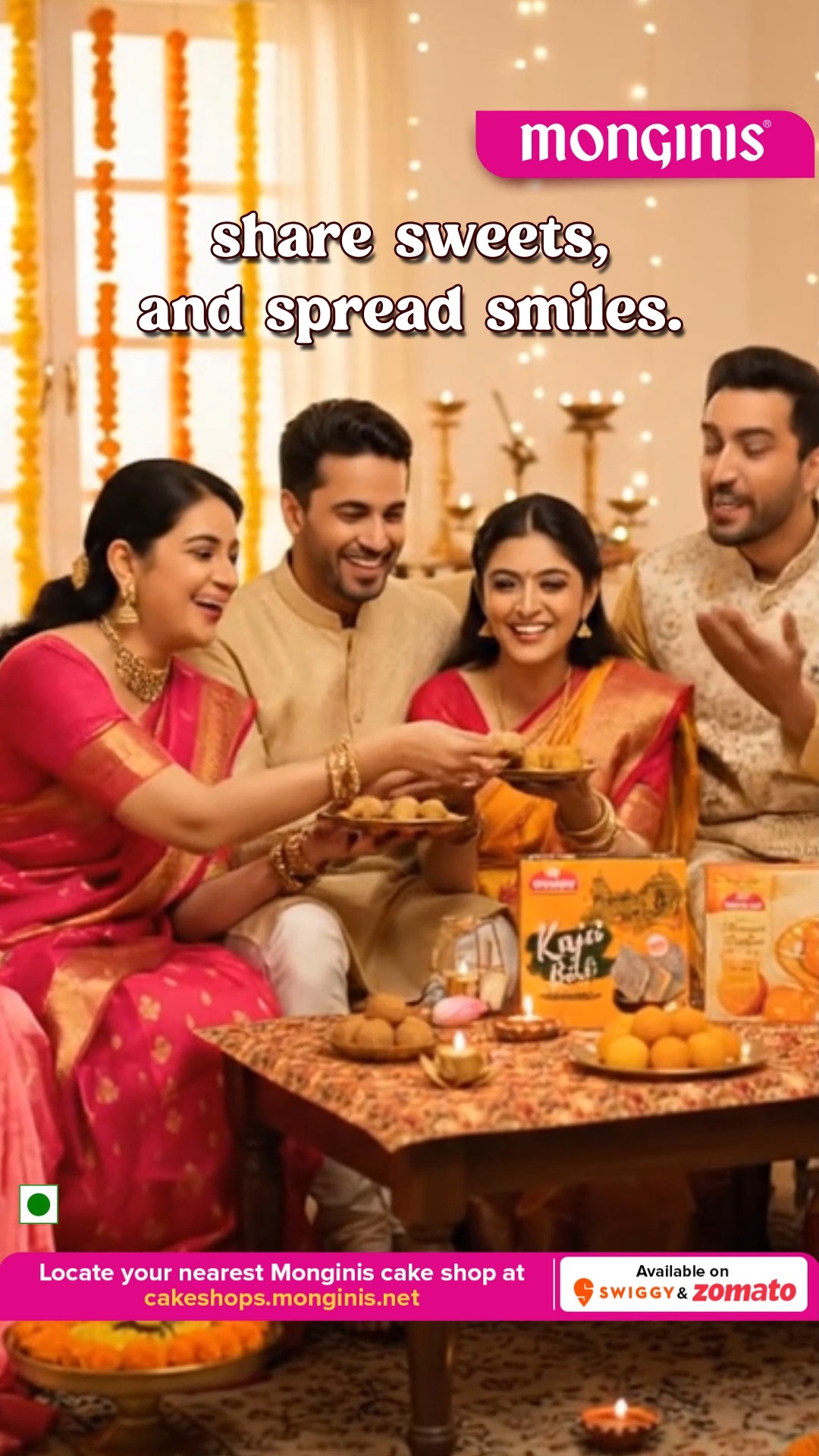 This Diwali, let every diya you light, every sweet you share, and every smile you create, fill your home with love, laughter togetherness This Diwali, let every diya you light, every sweet you share, and every smile you create, fill your home with love, laughter...