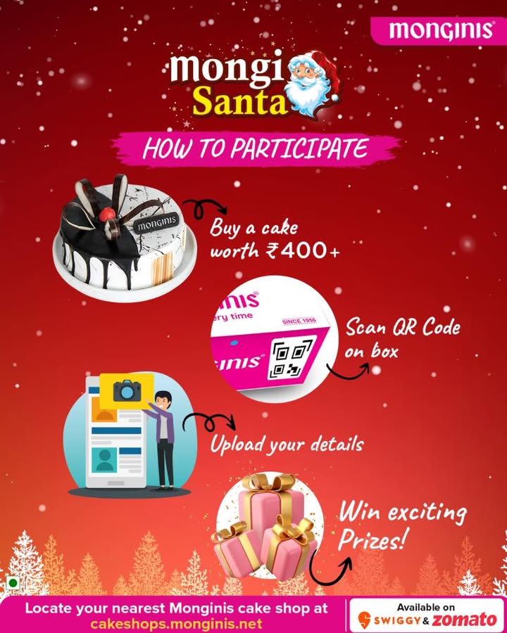 Santa has landed in Mumbai and hes bringing PRIZES Your dessert plate can turn into a winning moment this fes...