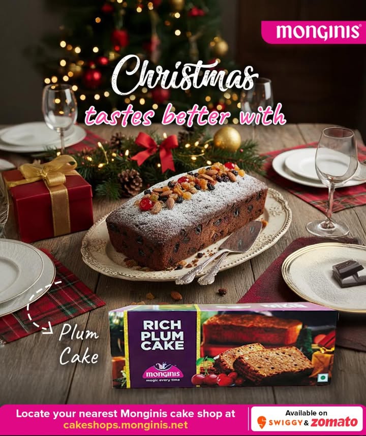 Rich, moist, fruity full of festive flavour Monginis Plum Cakes are everything Christmas feels like Perfect f...