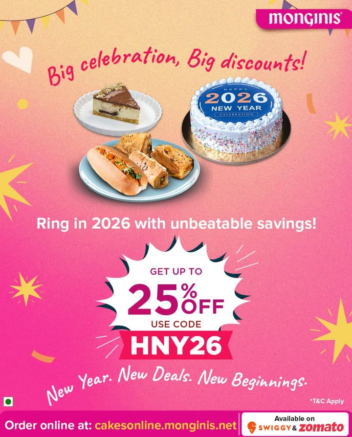 Big celebrations deserve big discounts Ring in 2026 with sweeter deals and bigger savings Use Code HNY26 ...