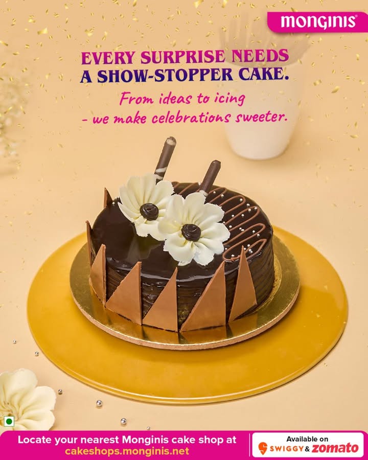 Big surprises or small moments, Planned celebrations or sudden happiness Monginis is your trusted celebration partner ...