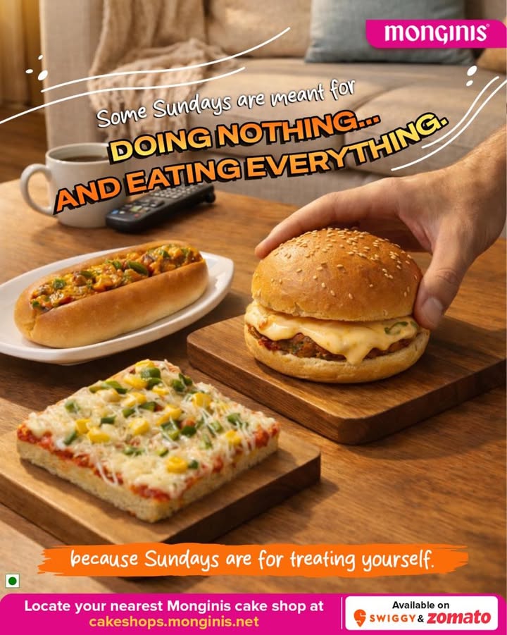 Skip the cooking and treat yourself to Monginis delicious savouries from crispy puffs to juicy burgers and more