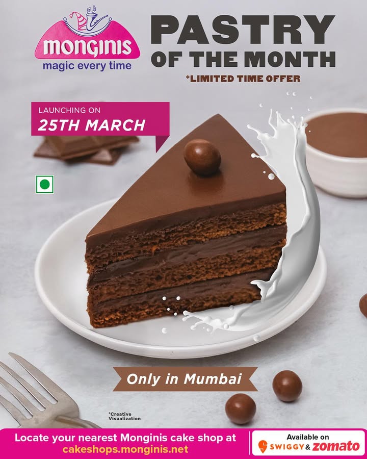 Indulge in the ultimate chocolate experience Presenting our Pastry of the Month Milky Angel Pastry, its rich, smoot...
