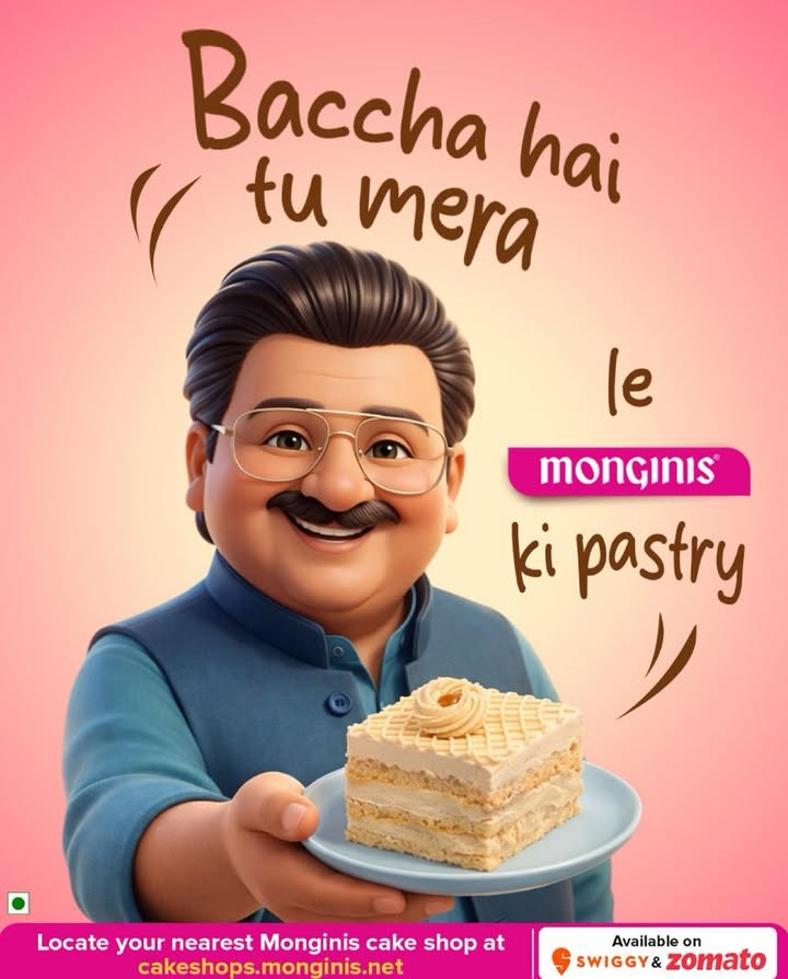 Baccha hai tu mera isliye treat toh banti hai Party ho ya no party Monginis always ready JameelJamali Tr...