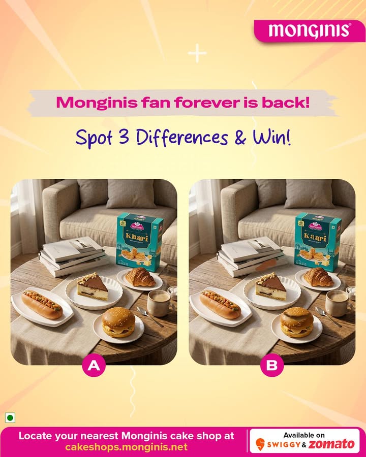 Only a True Fan who knows their Patties and Pastries by heart can spot them all How to Win Comment the 3 differences...