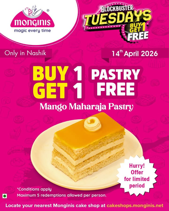 This Tuesday just got sweeter Indulge in the royal taste of Mango Maharaja Pastry and get 1 FREE Becaus...