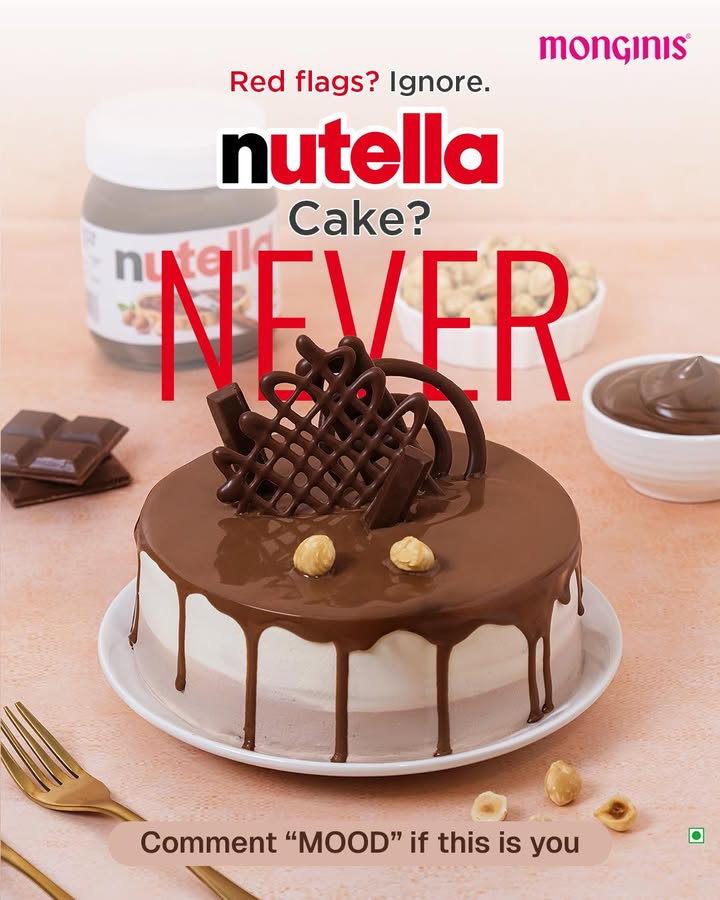 Some decisions are hard. Choosing Nutella Cake Never Because happiness should always be chocolate loaded