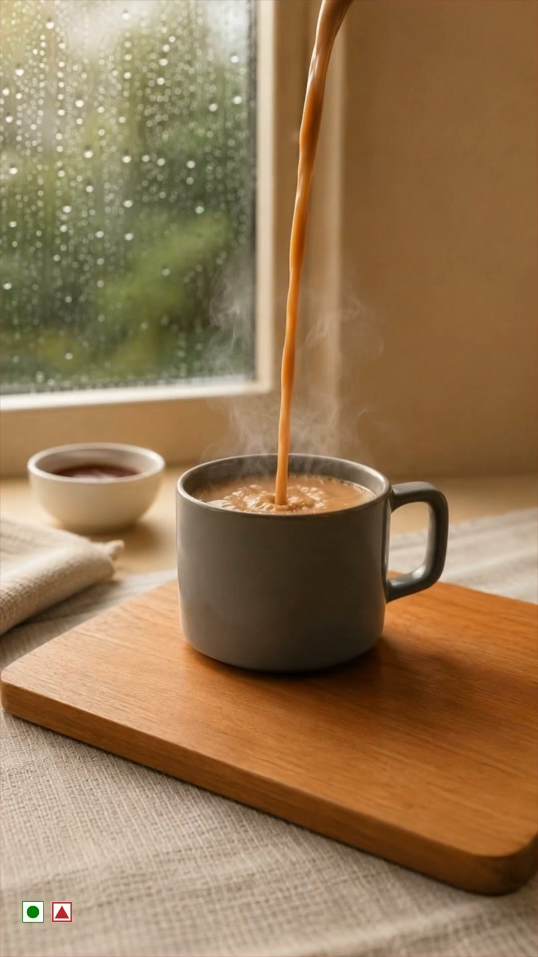 Chai poured. Rain outside. Plate empty. Not for long our new Savouries drop TOMORROW