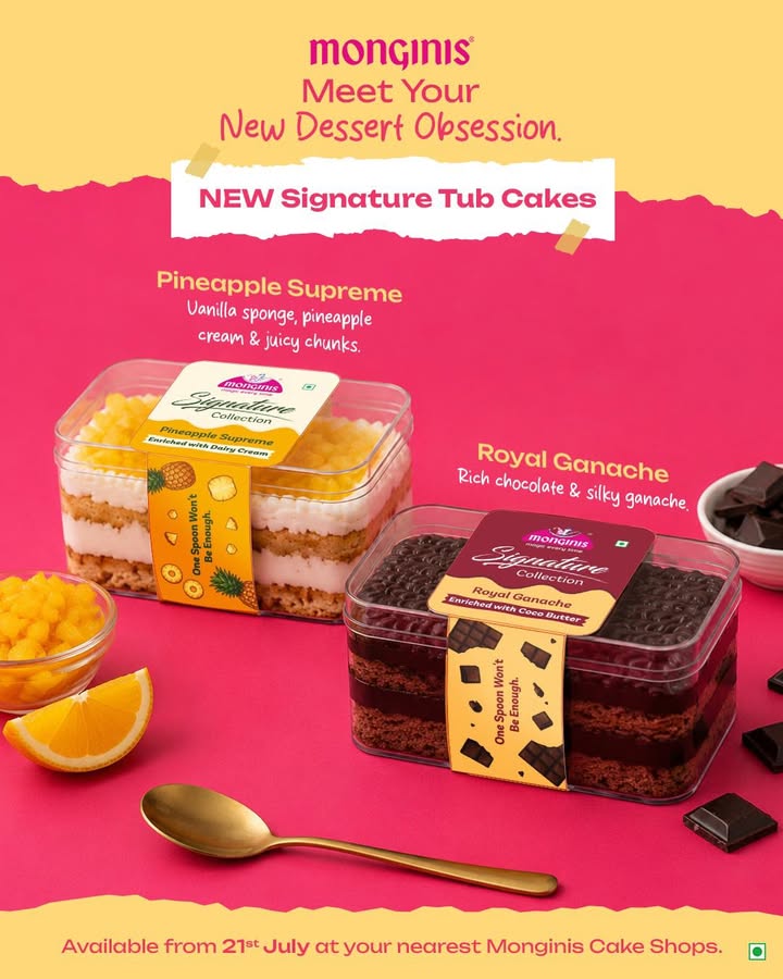Introducing the newest member of the Monginis family the Signature Tub Cake Collection Layers of soft sponge, rich c...