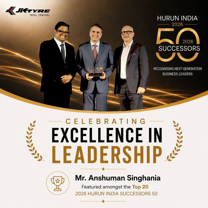 We are proud to share that Mr. Anshuman Singhania, Managing Director, JK Tyre Industries Ltd