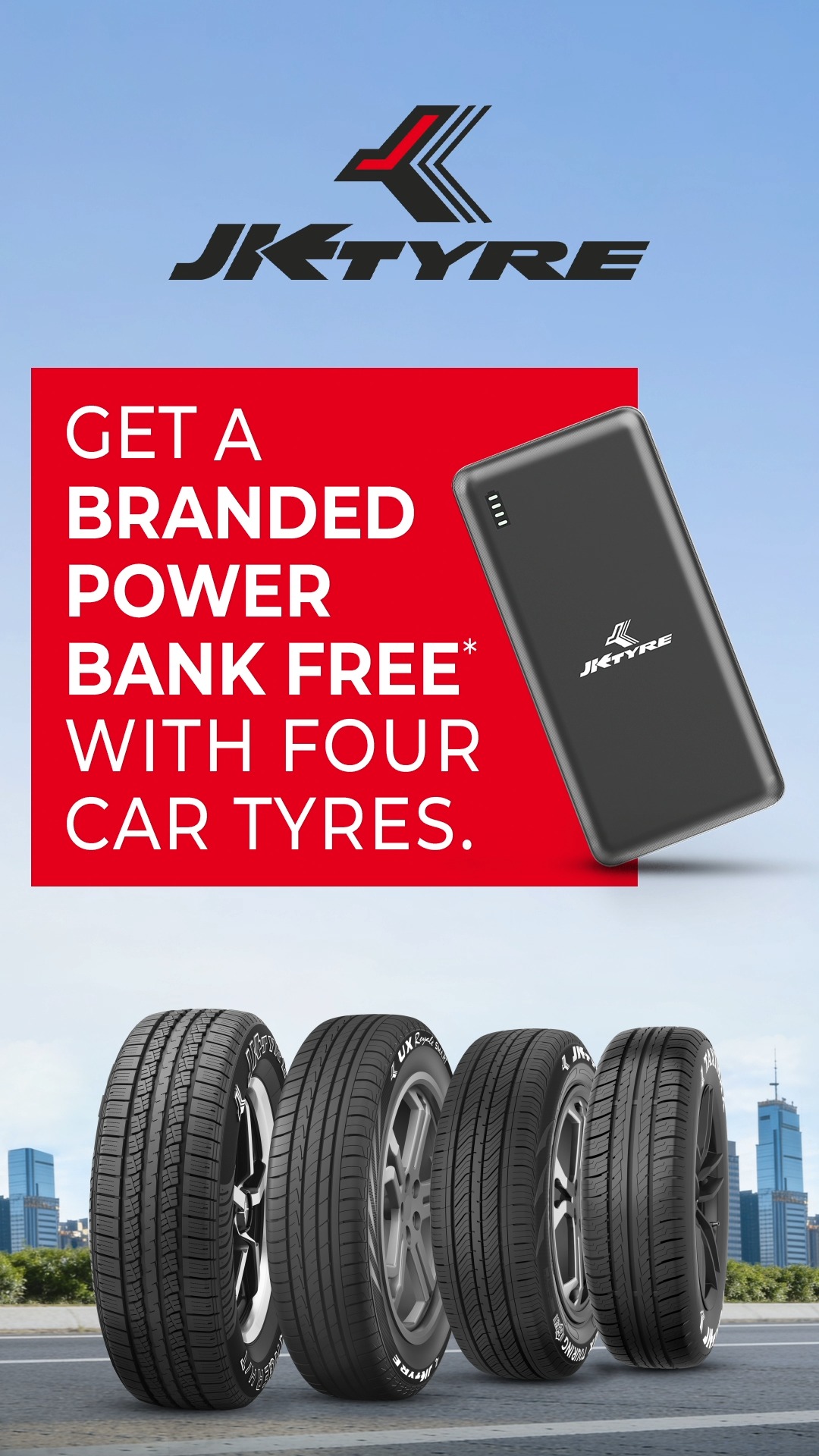 Upgrade your drive with tyres built for every journey and enjoy an added benefit with your purchase