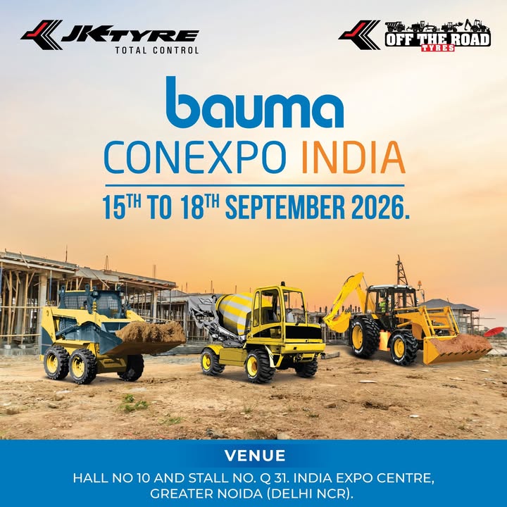 Join us at Bauma CONEXPO India 2026 and discover JK Tyres Off the Road tyre solutions, engineered to meet the demands of cha...