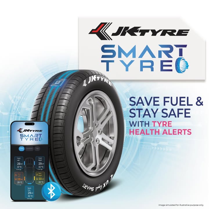 Get real time tyre safety alerts delivered straight to your phone with JK Tyre Smart Tyre