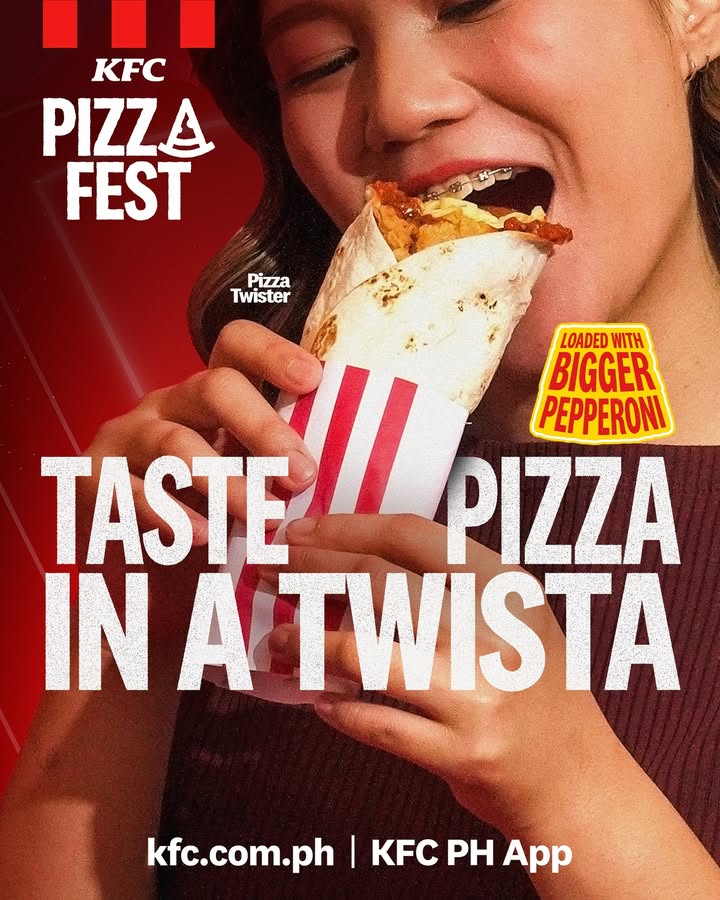 You deserve this cheesy, pizza goodness again and again. Get your KFC Pizza Twister today 