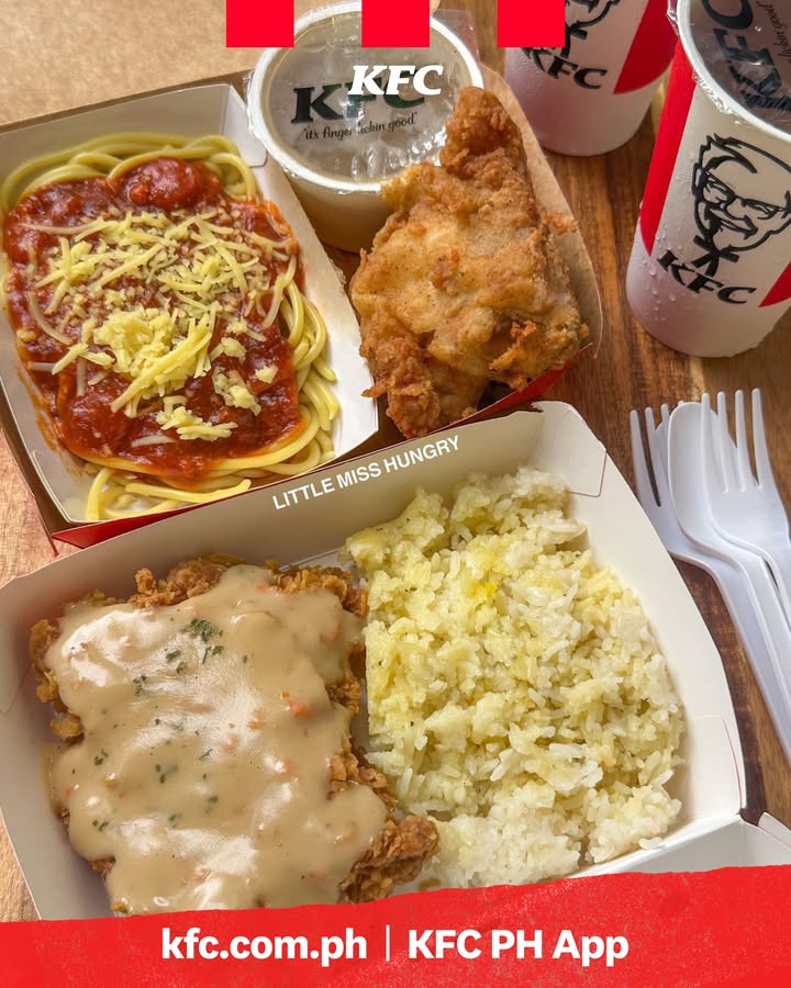 Start your Mondays a little bit saucy with KFC Saucy Deals Satisfy your Zinger Steak Ala King and 1 PC Chicken with Spaghet...