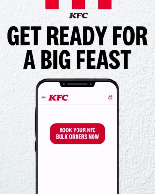 Celebrating something big Celebrate hassle free with KFC bulk orders Book now for pick up and take out For more in...