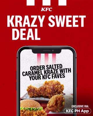 Get your Salted Caramel Kraze and your other KFC faves at P55 OFF