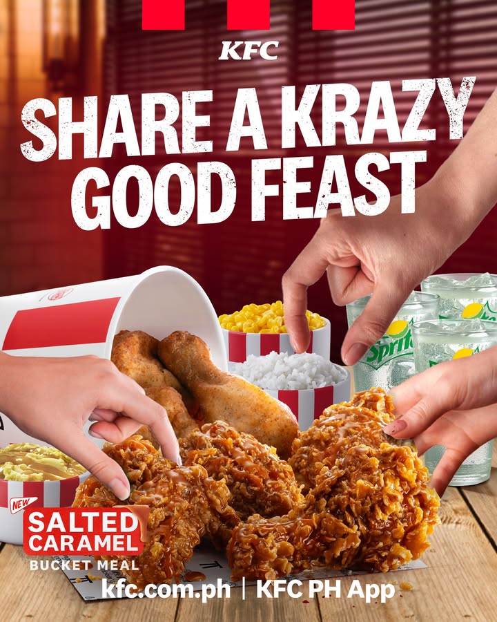 This is your chance to level up your dinner game. Make it drippin with crazy good flavors of KFC Salted Caramel Bucket Meal