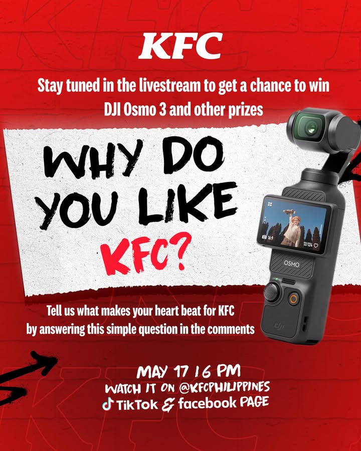 Want to win exciting prizes Stay tuned to the livestream and answer in the comments below Why do you like KFC L...