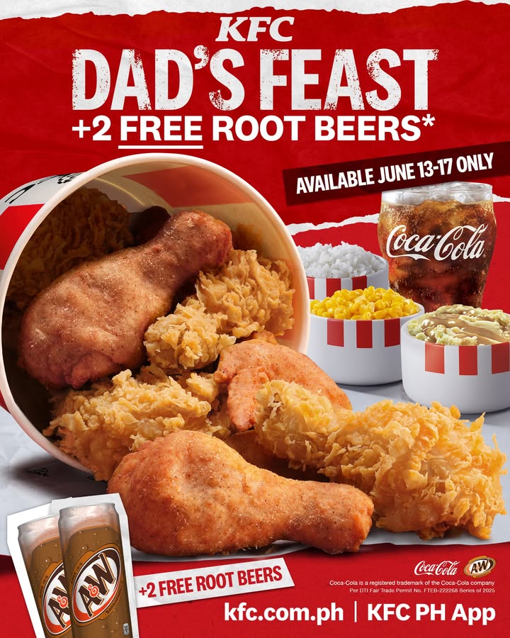 Give dad the feast he deserves Order Dad s Feast today and get 2 FREE A W Root Beers from June 13 to 17, 2025 only 