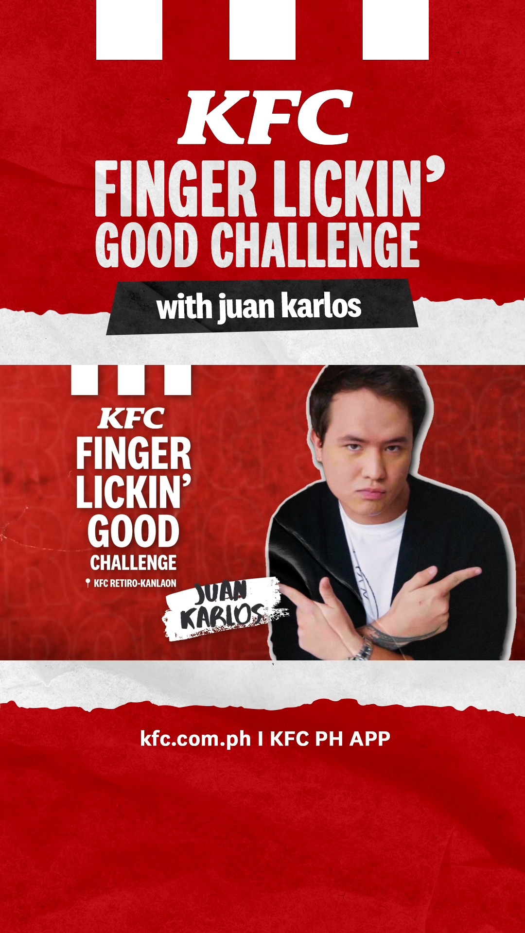 Watch Juan Karlos take on the KFC Finger Lickin Challenge. One goal to serve flavor the UNMATCHED way.