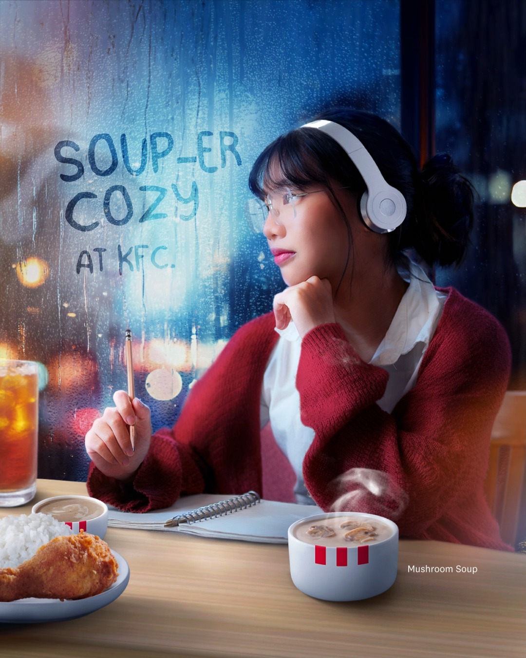 Lofi rainy day vibes at KFC GustoKoLang