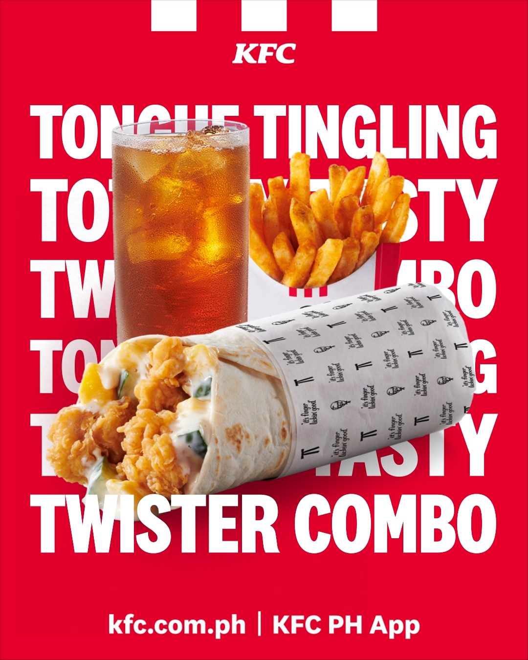 Treat yourself to a tongue tingling, totally tasty, Twister combo at KFC