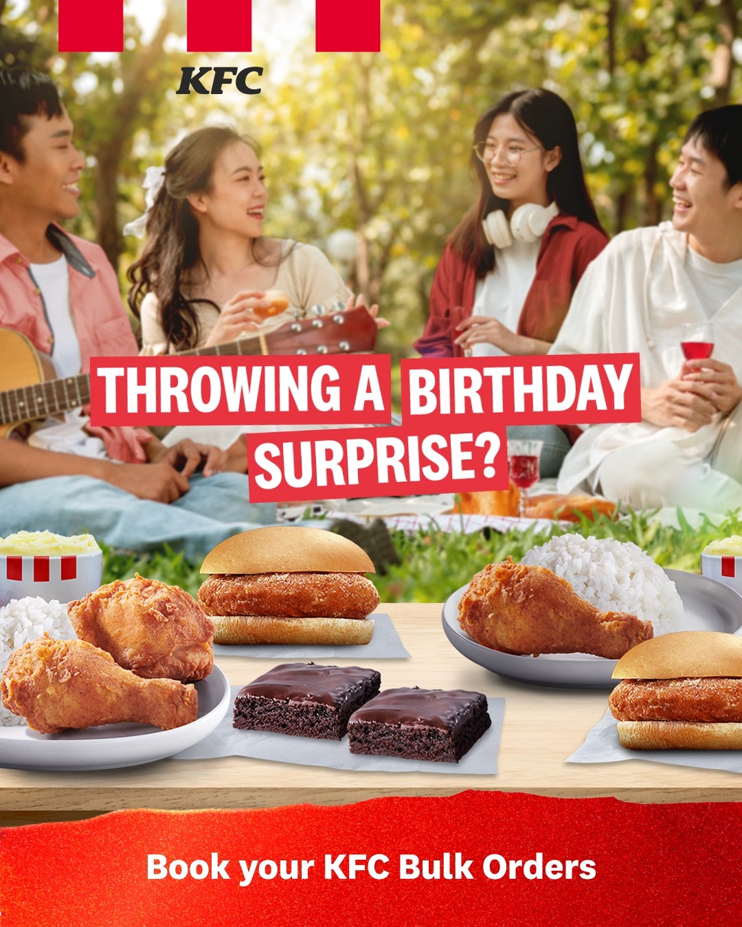 A bulk of your KFC faves Now, thats a surprise Book your KFC bulk orders now https bit.ly KFCBulkOrders 