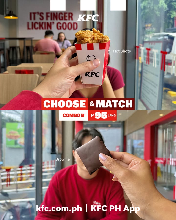 No more tagu taguan ng feelings Hard launch na agad of my favorite Choose and Match combo at KFC for only P95 Make ...