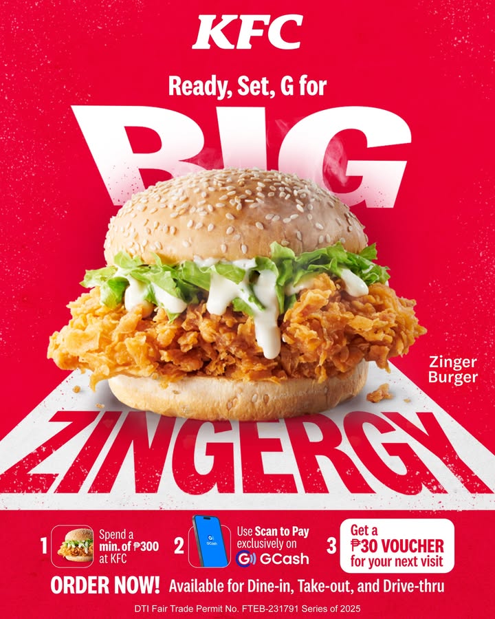 Ready to fuel your BIG ZINGERGY with GCash Lets G Spend a min