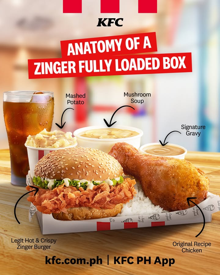 One box, endless ways to cure the gutom Tag your foodie partner in crime na dasurv mag Zinger Fully Loaded Box rn 