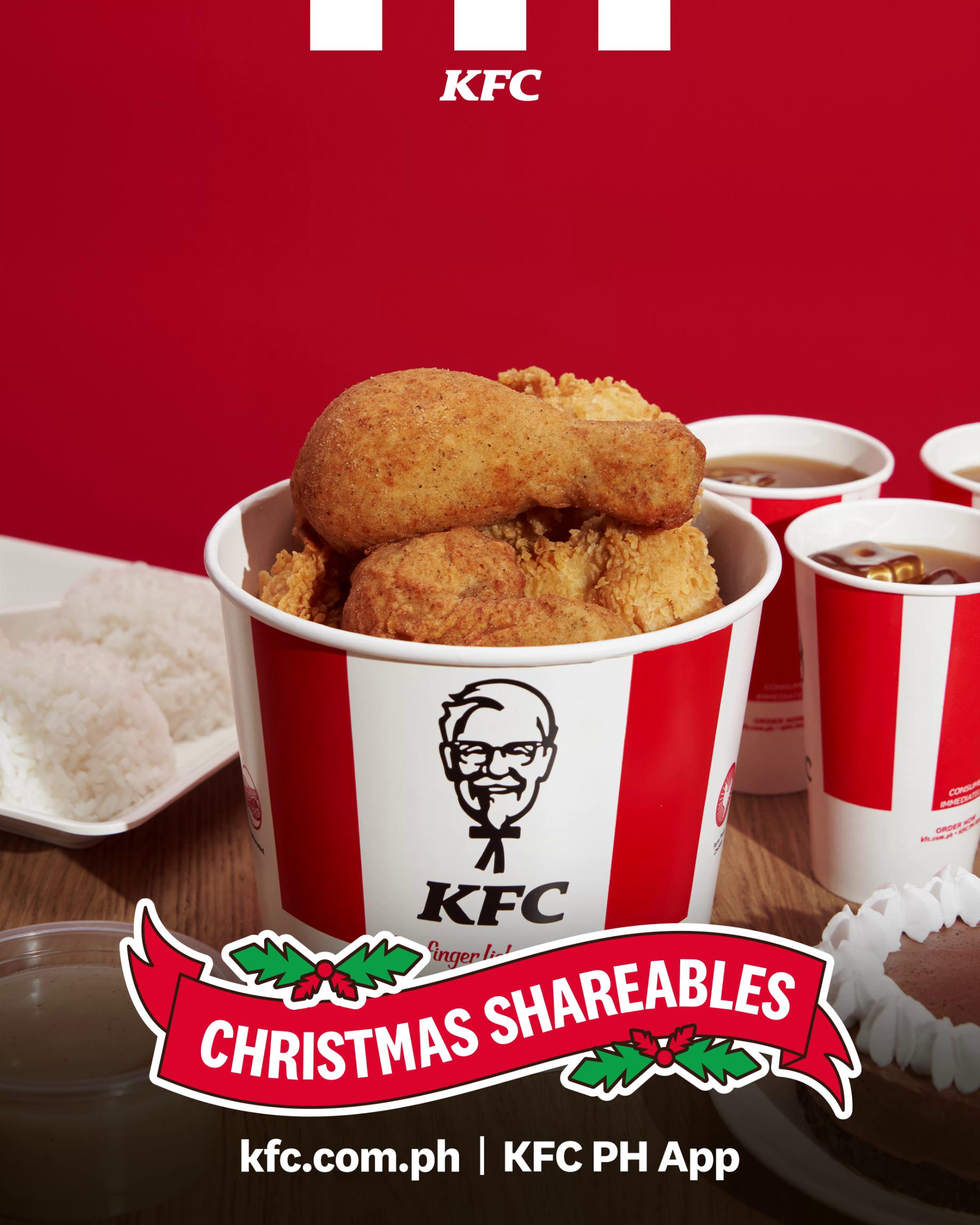 Nothing says Christmas like a full bucket of your fave KFC Chicken