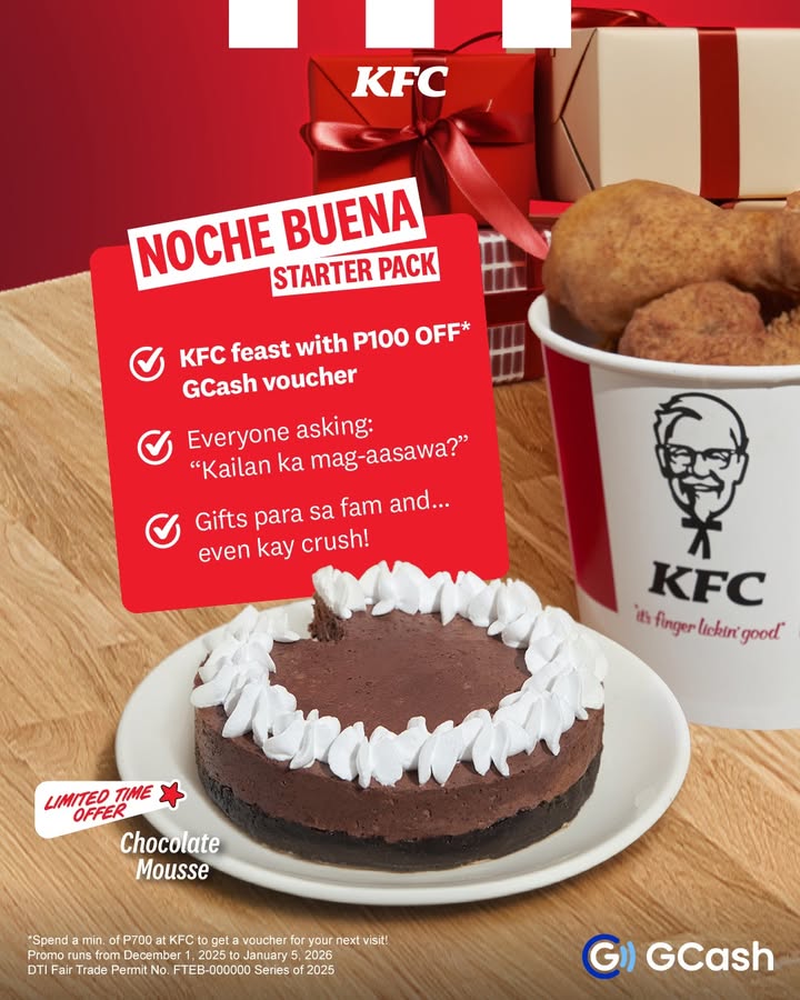 Lets complete your Noche Buena feast Have a finger lickin good feast with your loved ones and enjoy 100 OFF ...