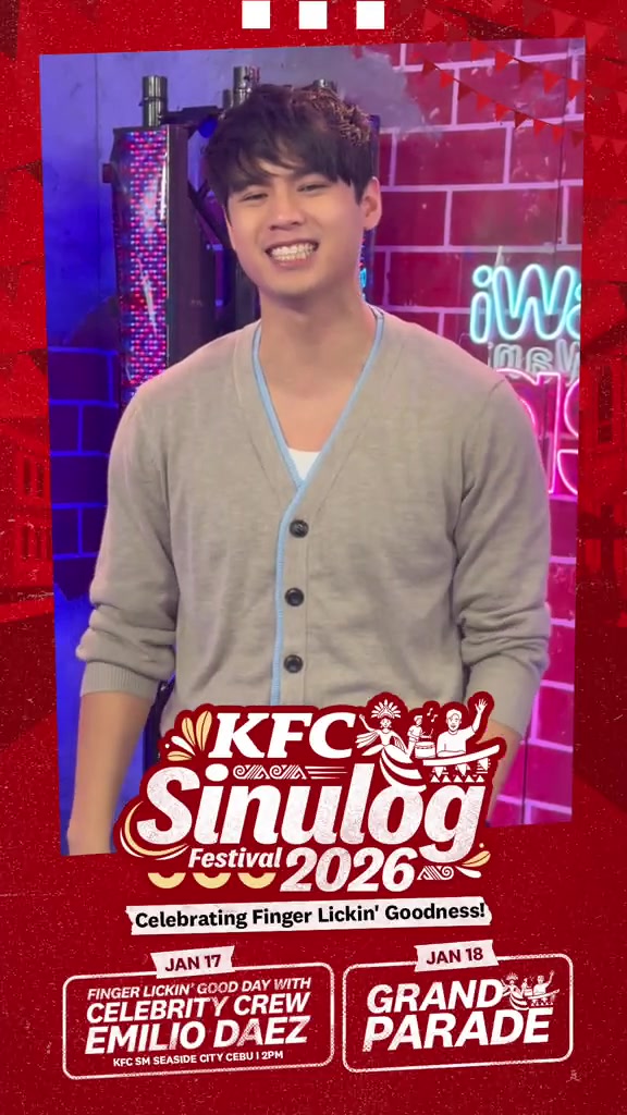 Emilio Daez cant wait to see you this Sinulog Festival Join us for exciting KFC activities you wont want to miss ...