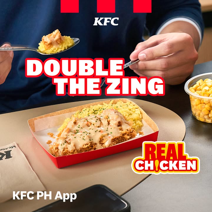 The only label you need is in a relationship... with REAL chicken . Order the KFC Zinger Steak Duo for only P295 Order now 