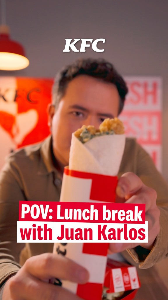 Lunch break hits different when Juan Karlos shares his Creamy Spinach Fest KFC CreamySpinachFest JuanKarlos Lu...