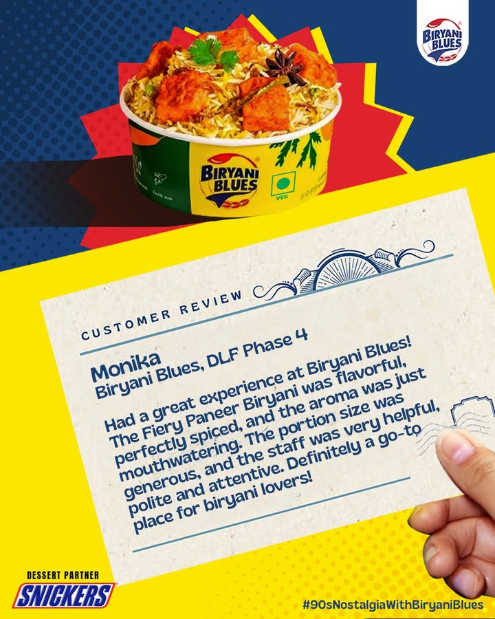 Biryani cravings Satisfied. Flavor On point. Portion Generous. Staff Polite AF. Thanks for the love, Monika Ready to taste the hype Your go to for biryani bliss is here. Every week new contest blast from the past Biryani cravings Satisfied. Flavor On point. Portion Generous. Staff Polite AF